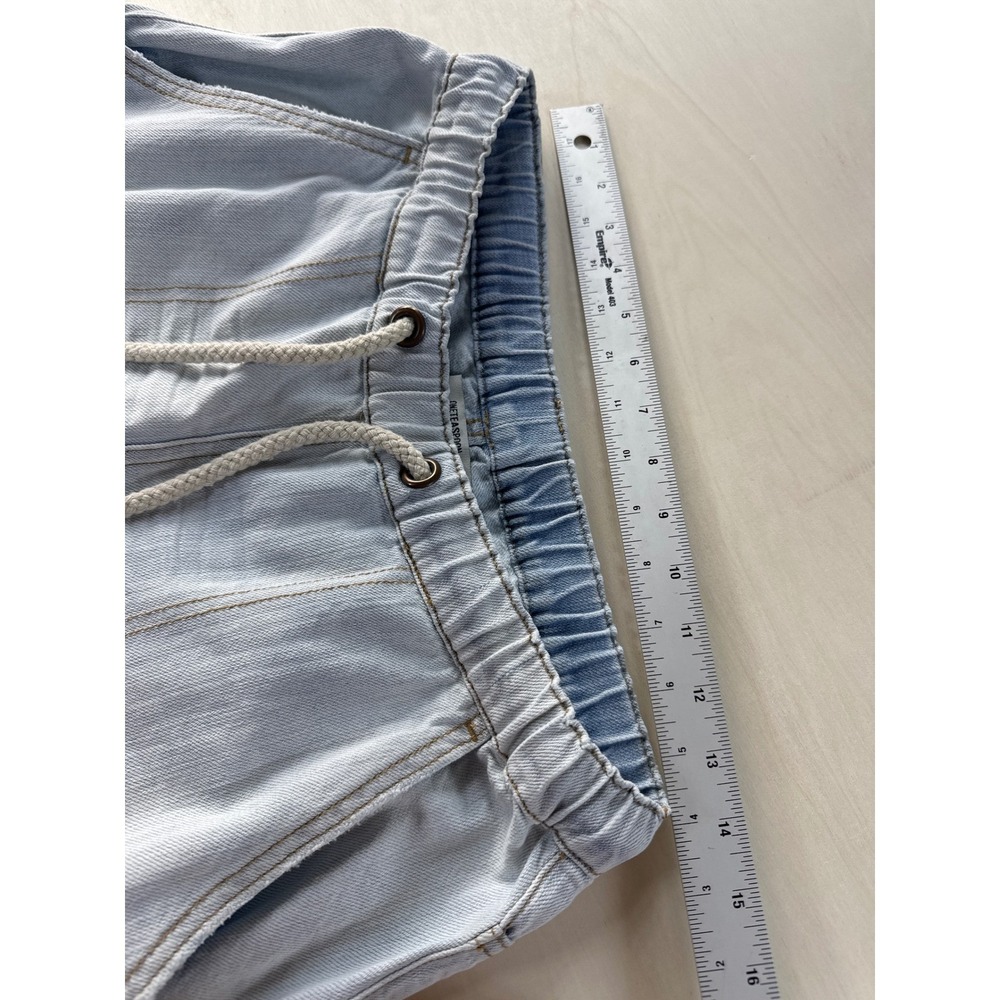 OneTeaspoon Shabbies Light Wash Distressed Drawstring Jogger Jeans Womens Small